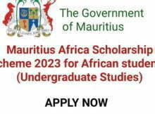 Government of Mauritius Africa Scholarship Scheme 2023