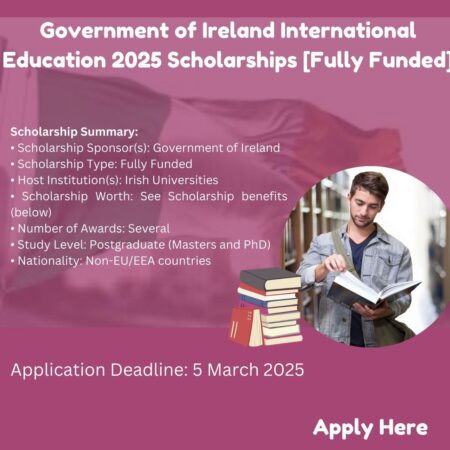 Government of Ireland International Education 2025 Scholarships [Fully Funded]