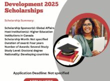 Canadian International Development 2025 Scholarships