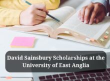 David Sainsbury Scholarships 2025 at the University of East Anglia