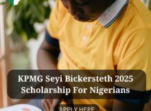 KPMG Seyi Bickersteth 2025 Scholarship For Nigerians