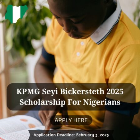 KPMG Seyi Bickersteth 2025 Scholarship For Nigerians